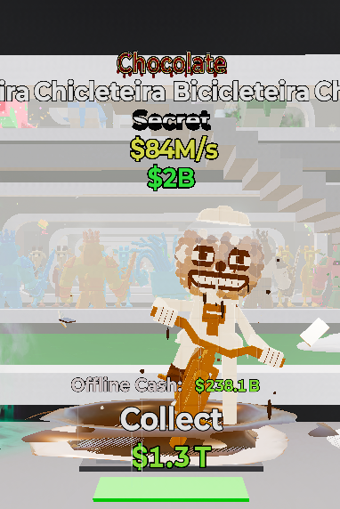 Chicleteira Bicicleteira Chocolate - Steal the Brainrot - SAMPSHOP