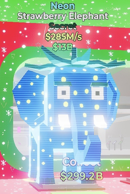 Strawberry Elephant Neon - Steal the Brainrot -  SAMPSHOP